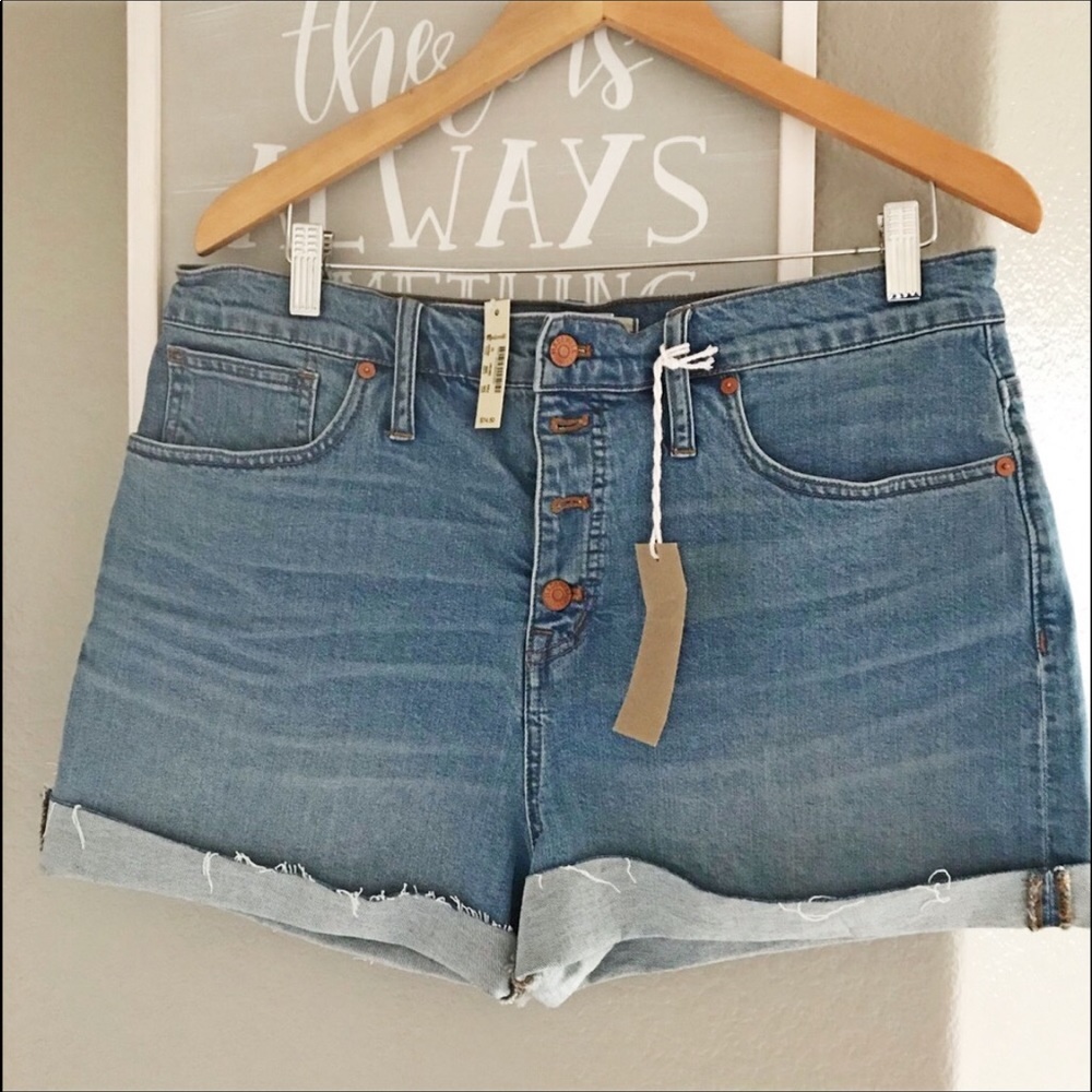 🎈Madewell High rise Button Shorts - Picture 2 of 7